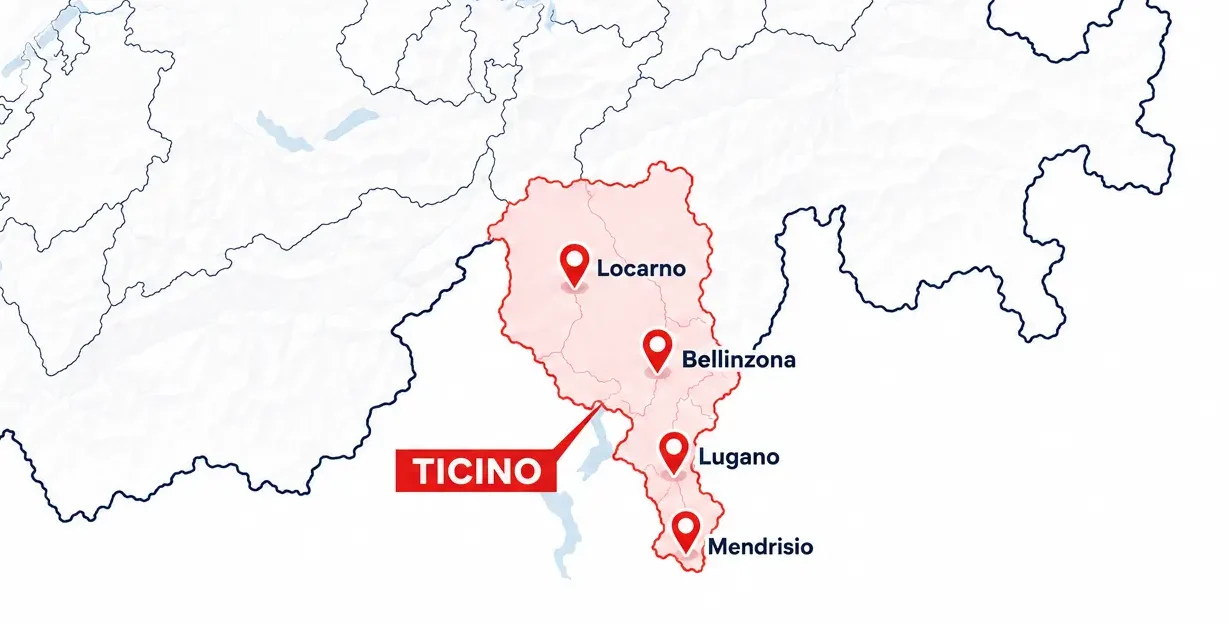 Mappa di copertura in Ticino